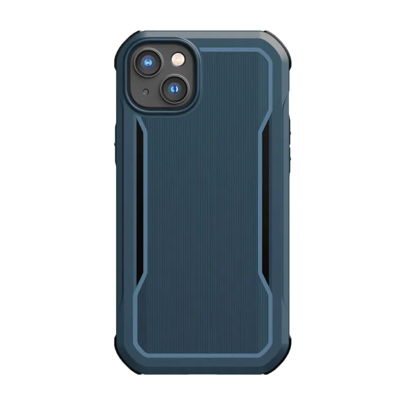 Puzdro Raptic X-Doria Fort na iPhone 14 Plus s pancierovým modrým krytom MagSafe