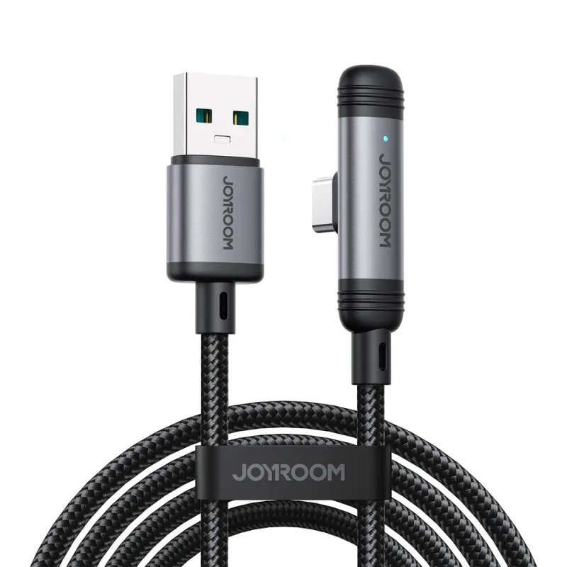 Joyroom S-A56 Rad EnjoyX 90° kábel USB-A - USB-C 3A 1,2 m - čierny