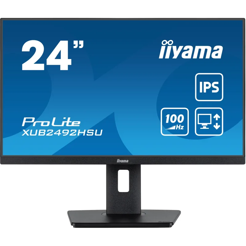iiyama ProLite/ XUB2492HSU-B6/ 23, 8"/ IPS/ FHD/ 100Hz/ 0, 4ms/ Black/ 3R…