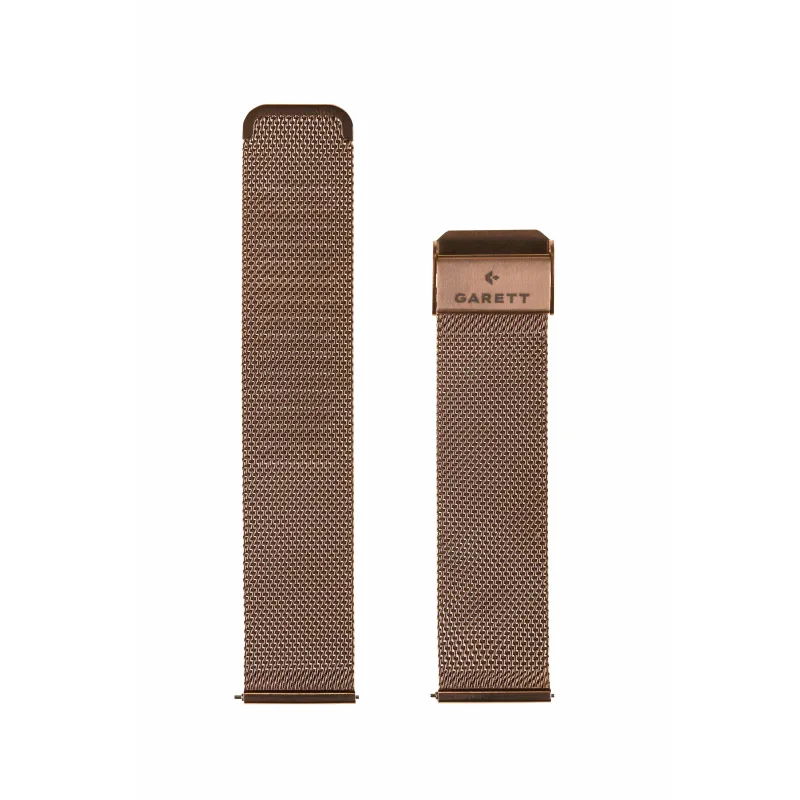 Garett univerzální řemínek 22 mm, zlatý kovový, typ Mesh STRAP_GLD_STL…