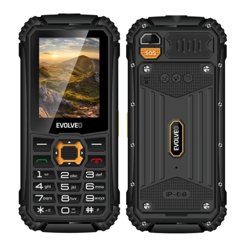 EVOLVEO StrongPhone Q1, vodotesný odolný Dual SIM telefón, čierno…