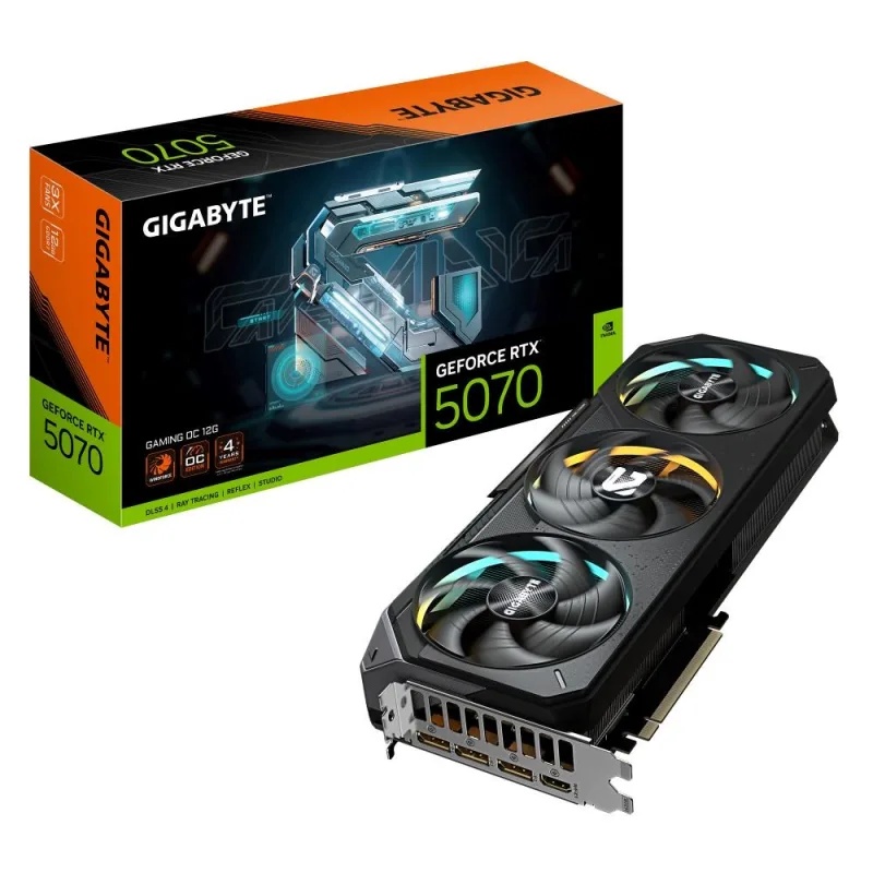GIGABYTE VGA NVIDIA GeForce RTX 5070 GAMING OC 12G, 12G GDDR7, 3xDP, …