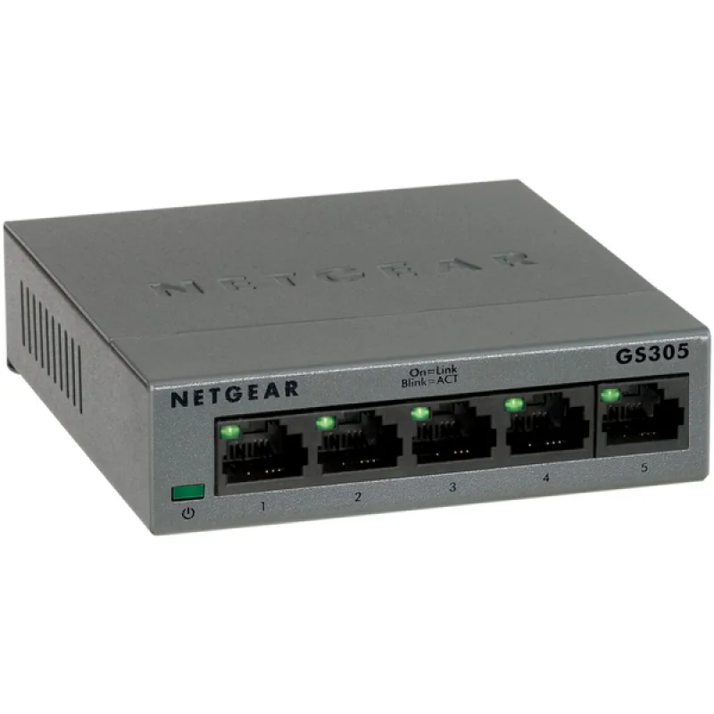 NETGEAR 5PT GE UNMANAGED SW METAL LP, GS305 GS305-300PES