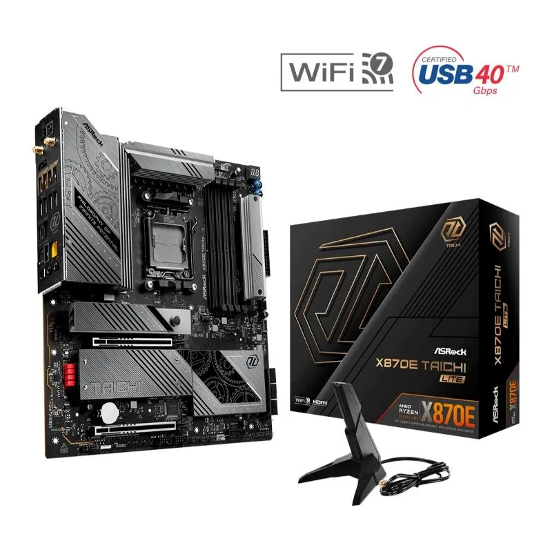 ASRock MB Sc AM5 X870E TAICHI LITE, AMD X870, 4xDDR5, 1xHDMI, 2xUSB4,…