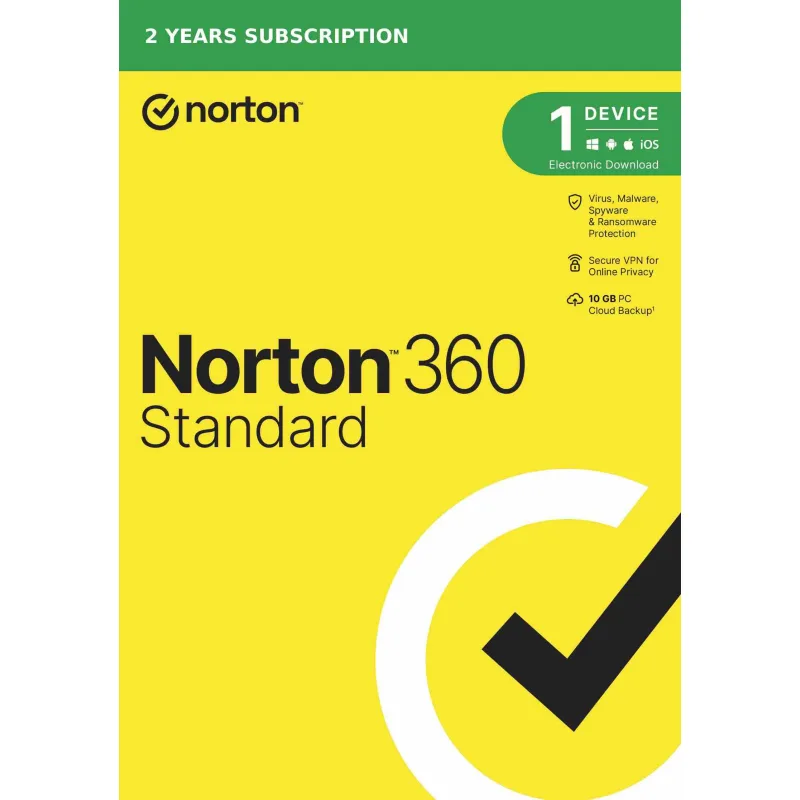 NORTON 360 STANDARD 10 GB + VPN 1 používateľ pre 1 zariadenie na 2 roky…