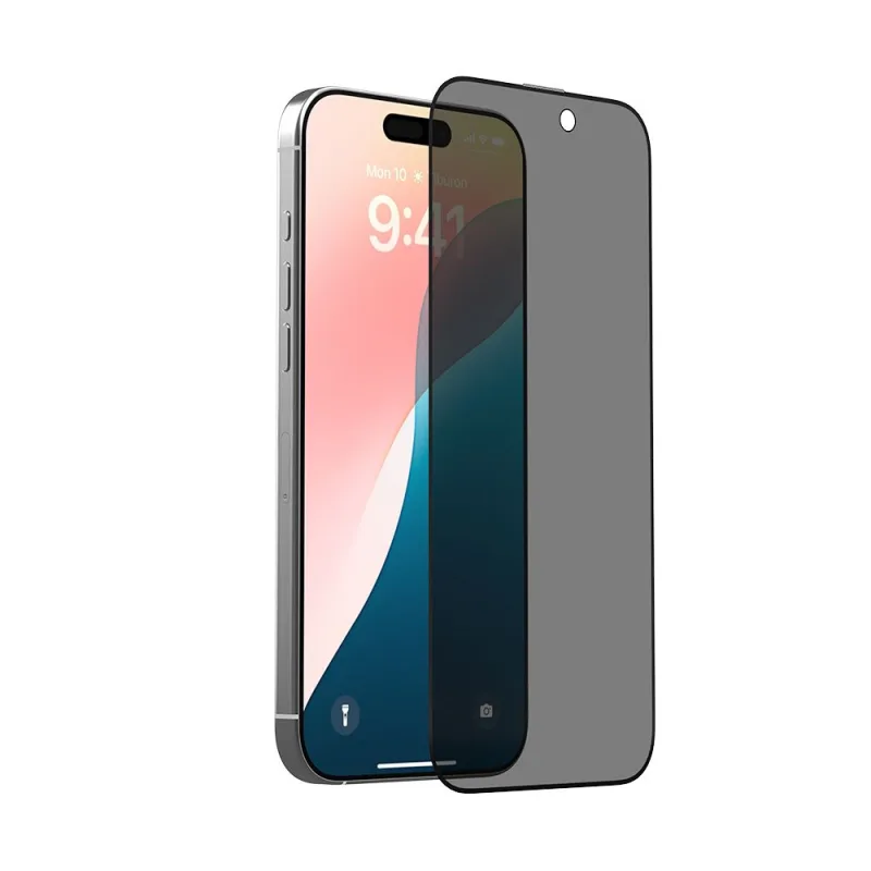 Devia ochranné sklo Van Series Privacy pre iPhone 16 Pro - Black Frame…