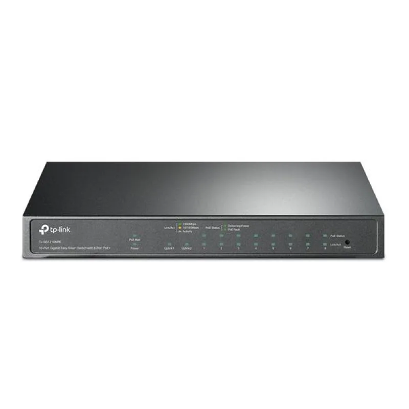 10-Port Gigabit Easy Smart Switch with 8-Port PoE+ PORT: 8× Gigabit PoE+…