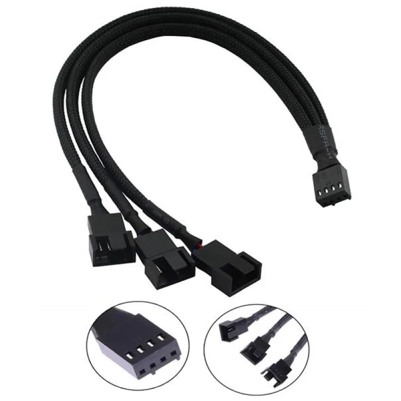 1stCOOL Fan PWM splitter, rozbočovač pre ventilátory 1x 4pin PWM na 3x…