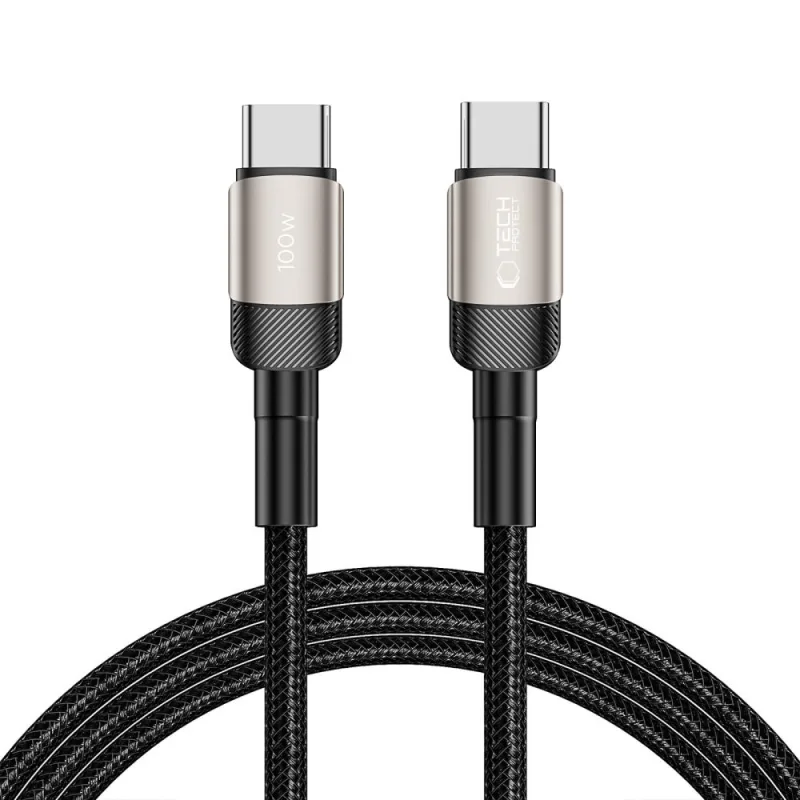 Tech-Protect UltraBoost Evo USB-C / USB-C PD kábel 100W 5A 2m - titánový