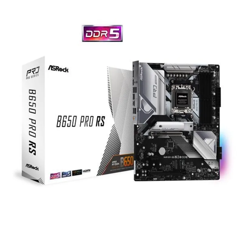 ASRock MB Sc AM5 B650 PRO RS, AMD B650, 4xDDR5, 1xDP, 1xHDMI B650 PRO…