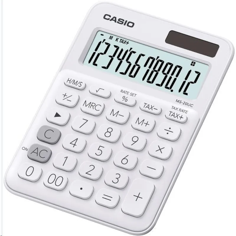 CASIO kalkulačka MS 20UC WE, Stolní kalkulátor MS 20UC WE