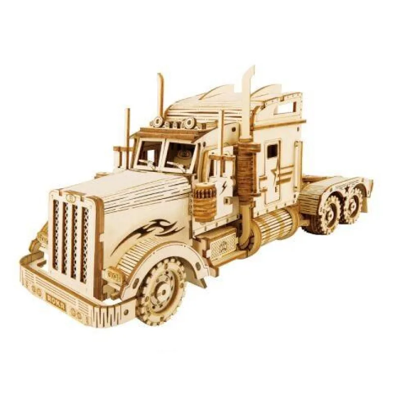 RoboTime dřevěné 3D puzzle Americký tahač MC502