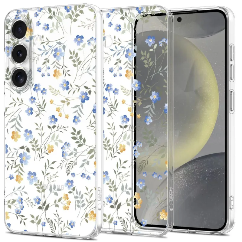 Puzdro Tech-Protect FlexAir pre Samsung Galaxy S25 - Sedmokrásky s listami