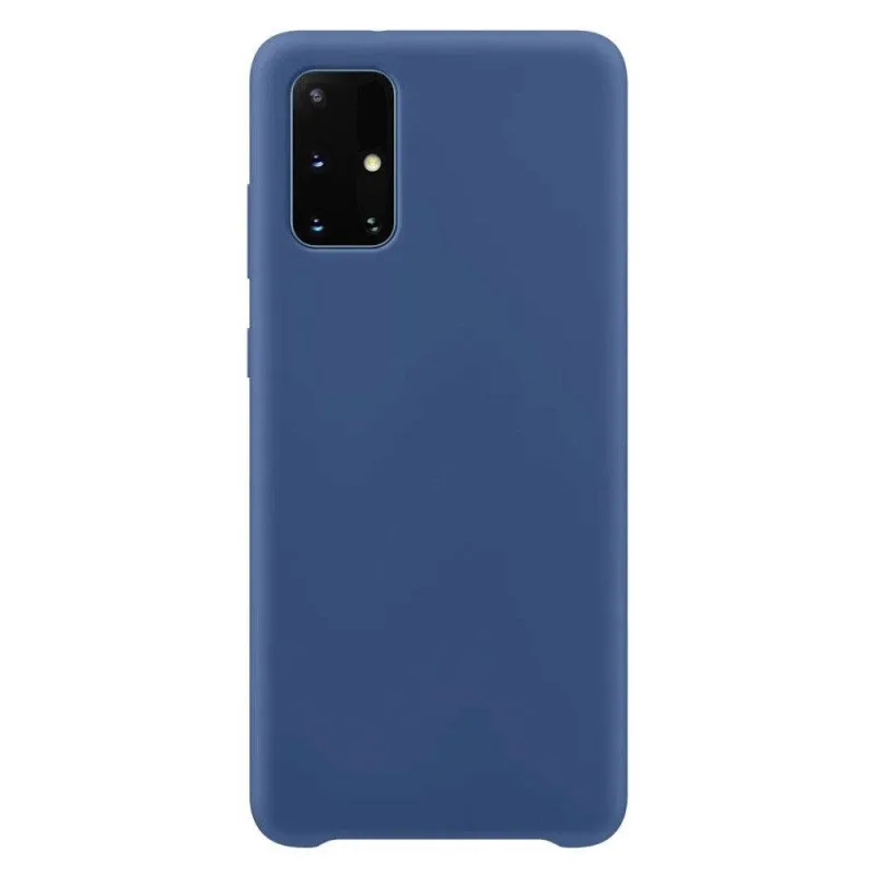 Silikónové puzdro Mäkký pružný gumený kryt pre Samsung Galaxy S21+ 5G (S21 Plus 5G) tmavomodrý