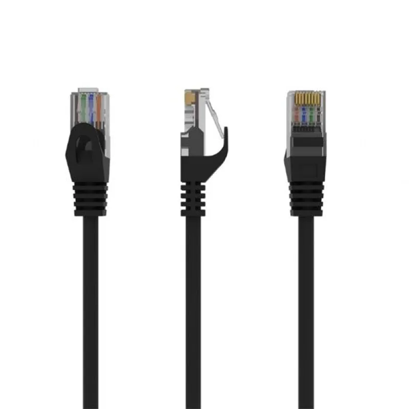Gembird patch kábel Cat6 UTP, 1,5 m, čierny PP6U-1.5M/BK
