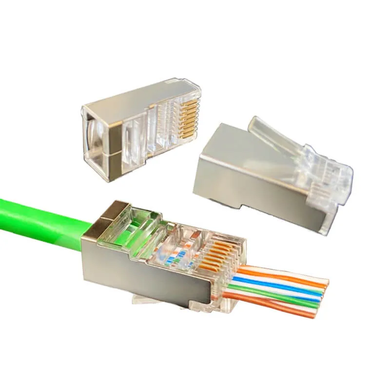 W-Star Konektor FTP RJ45EZ Cat6 100ks pozlátený 6SLD pass through…