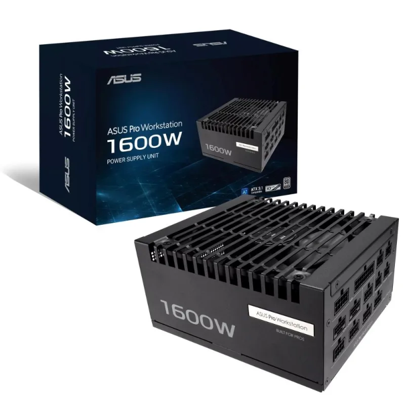 ASUS zdroj Pro WS 1600W Platinum, 140mm, Plně modulární, 80 Plus…