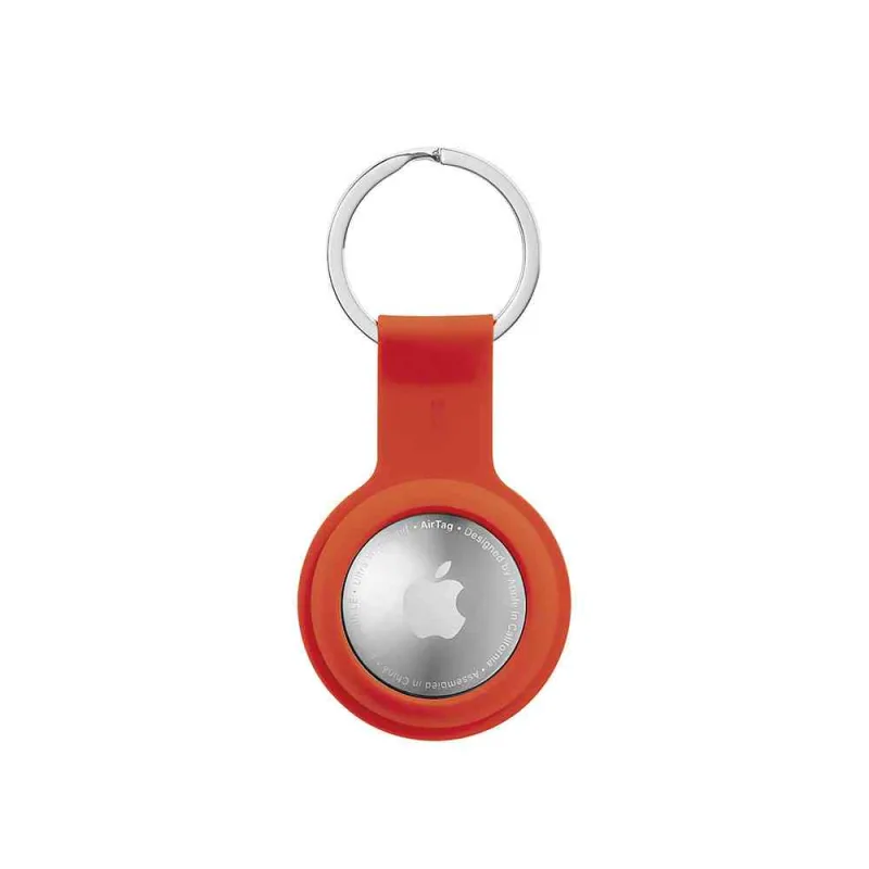Aiino - GiGiTag Silicon holder with keychain for AirTag - Coral