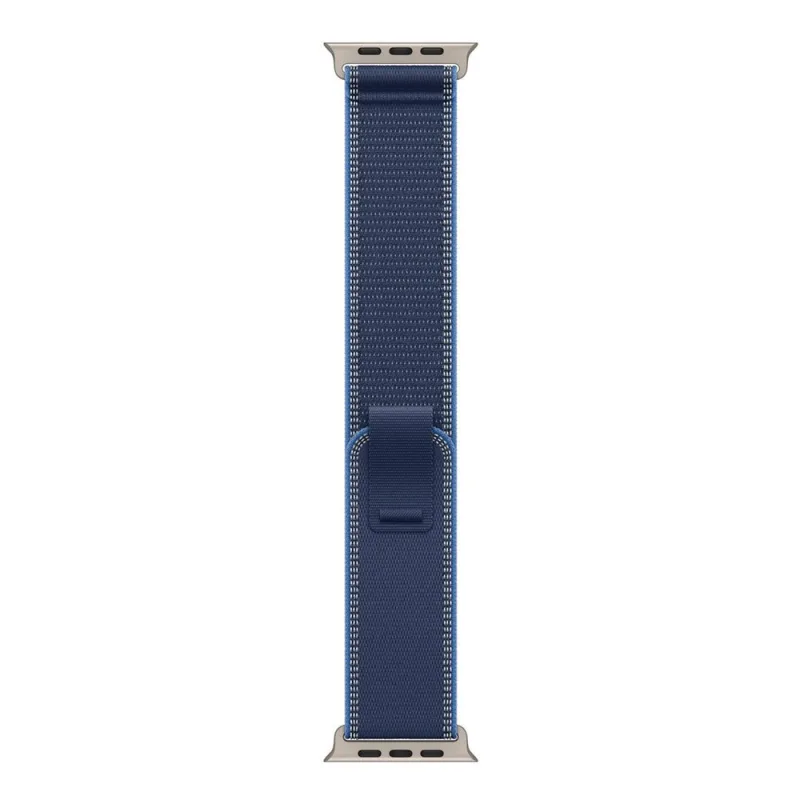 Apple Watch 49mm Blue/Bright Blue Trail Loop - M/L - Natural Titanium Finish