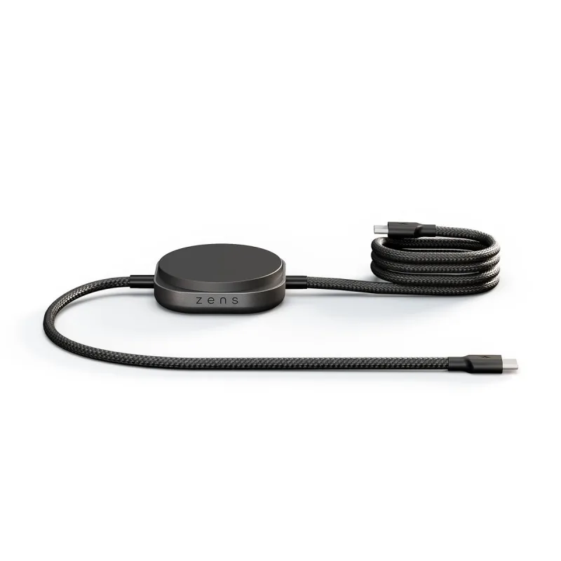 ZENS USB C - C Pro 2 cable 1,5 m 240W with Qi2 charger Black ZECC05B