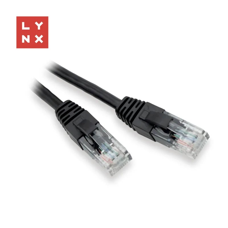LYNX UTP patch kabel Cat5e, PVC, CCA, 0, 3m, černý…