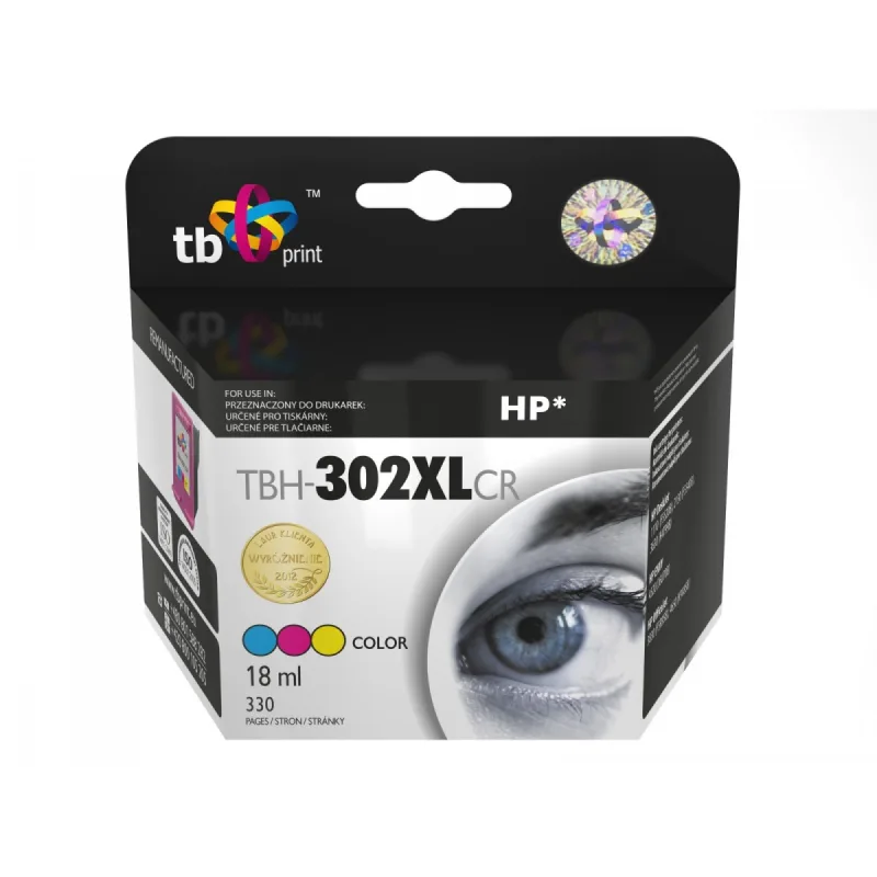 Ink. kazeta TB kompat. s HP F6U67AE, reman. TBH-302XLCR