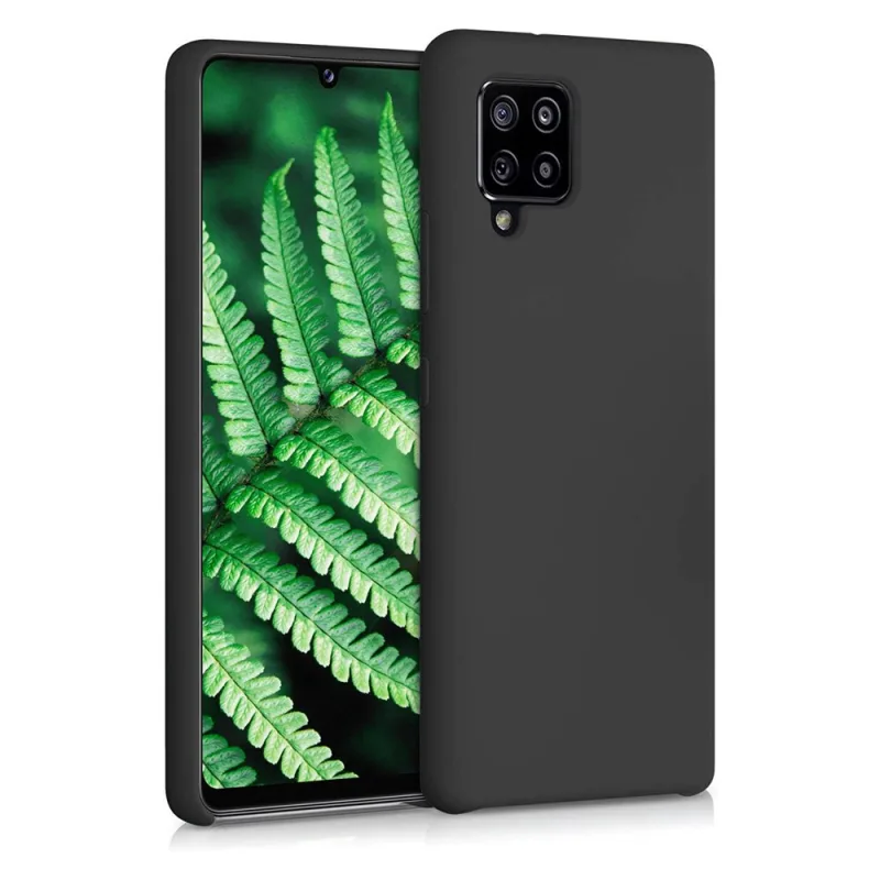 Silikónové puzdro Mäkký pružný gumený kryt pre Samsung Galaxy A42 5G čierny