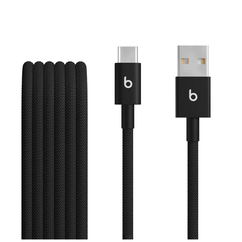 Apple Beats USB-A to USB-C Woven Cables (1.5 m) - Bolt Black (2-Pack)…