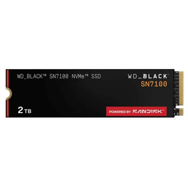 WD BLACK SN7100 SSD 2TB M.2 NVMe Gen4 POWERED BY SANDISK WDS200T4X0E