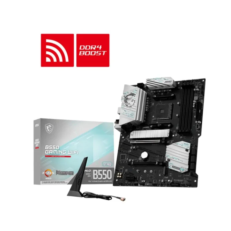 MSI MB Sc AM4 B550 GAMING WIFI, AMD B550, 1xHDMI 1xDP, 4xDDR4, ATX…