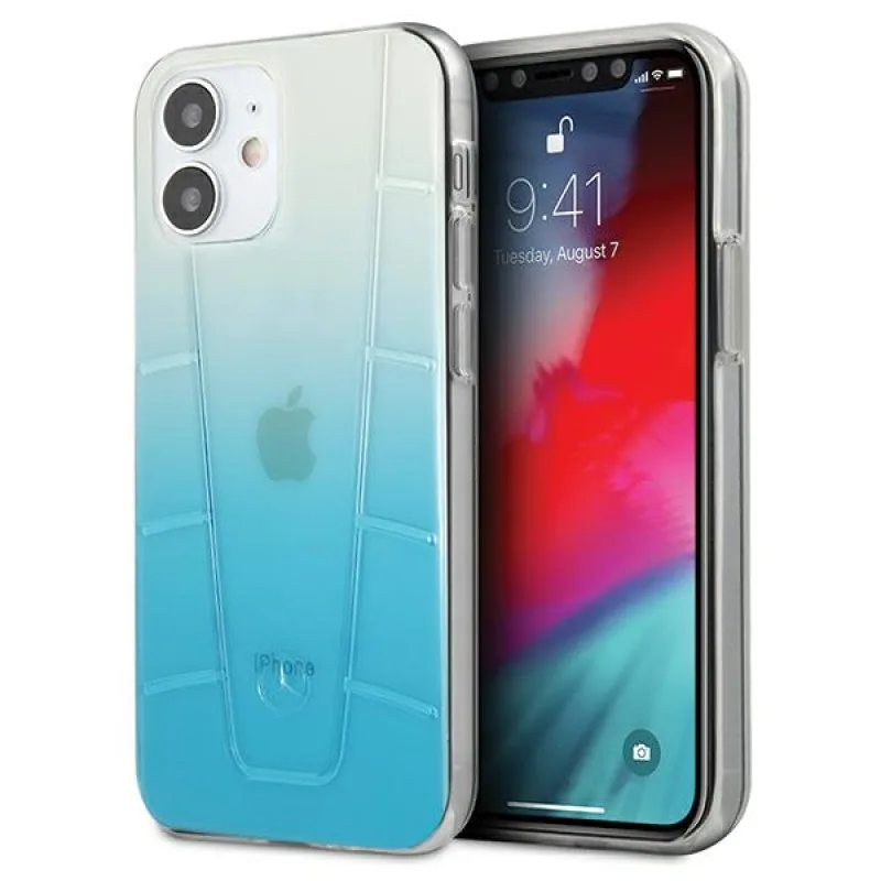 Kryt Mercedes Transparent Line pre iPhone 12 mini - modrý