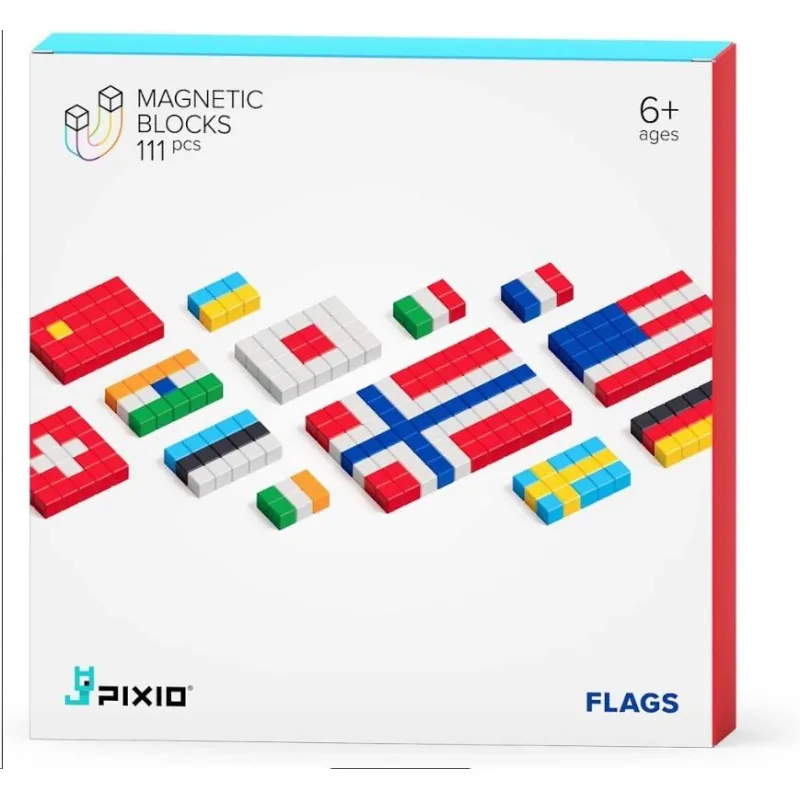 BAZAR - PIXIO Flags magnetická stavebnice - Poškozený obal (Komplet)…