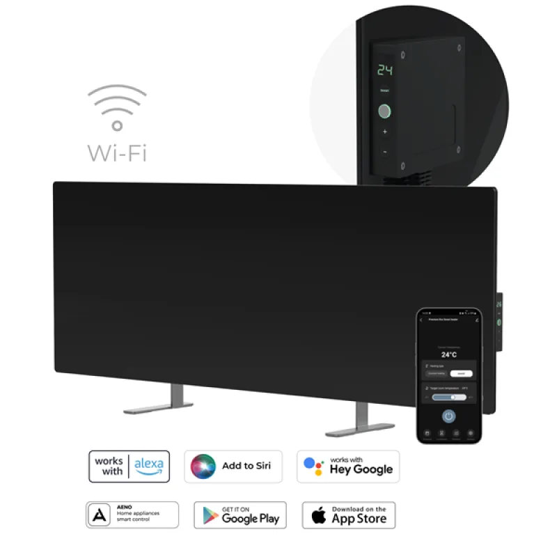 AENO AGH4S Premium Eco Smart Ohrievač, Cierny, LED, WI-FI, max 700W,…