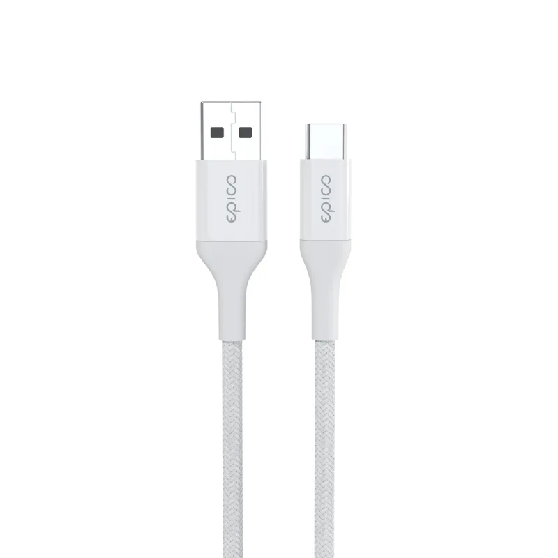 iStores by Epico Braided Cable 0.3m USB-C to USB-A - biely 9915141100006