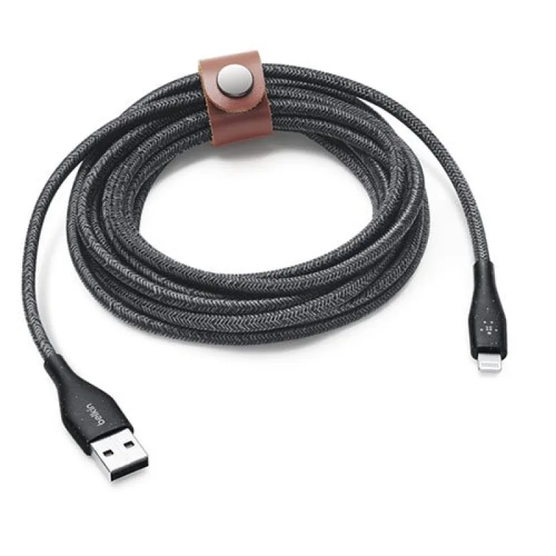 Belkin kábel DuraTek Plus USB to Lightning with Strap 3m - Black…