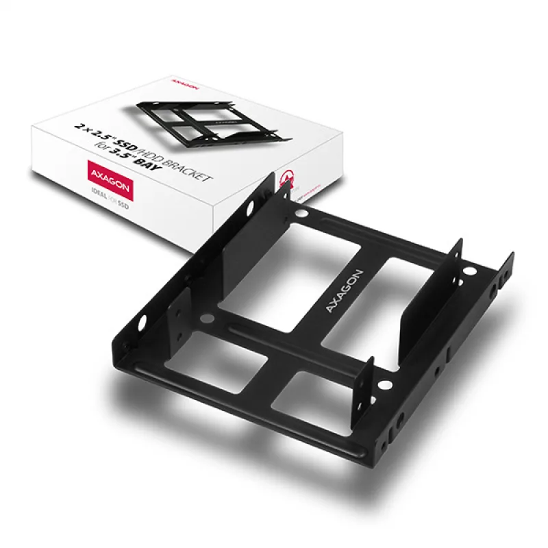 AXAGON RHD-225, kovový rámček pre 2x 2.5" HDD/ SSD do 3.5" pozície,…