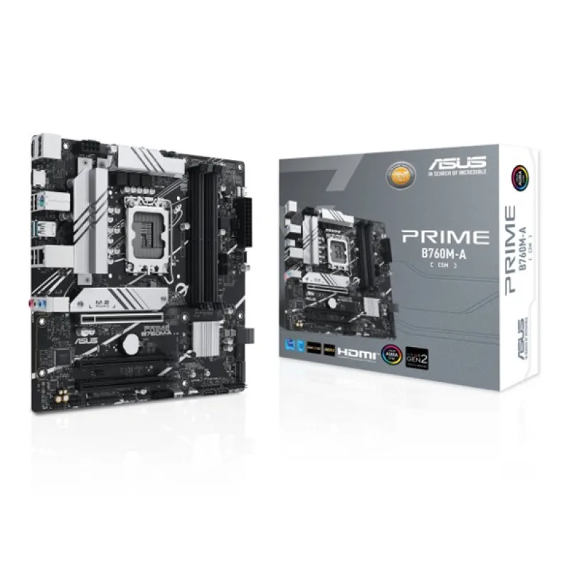 ASUS PRIME B760M-A-CSM, Intel B760, LGA1700, 4xDDR5, mATX 90MB1EK0-M1EAYC