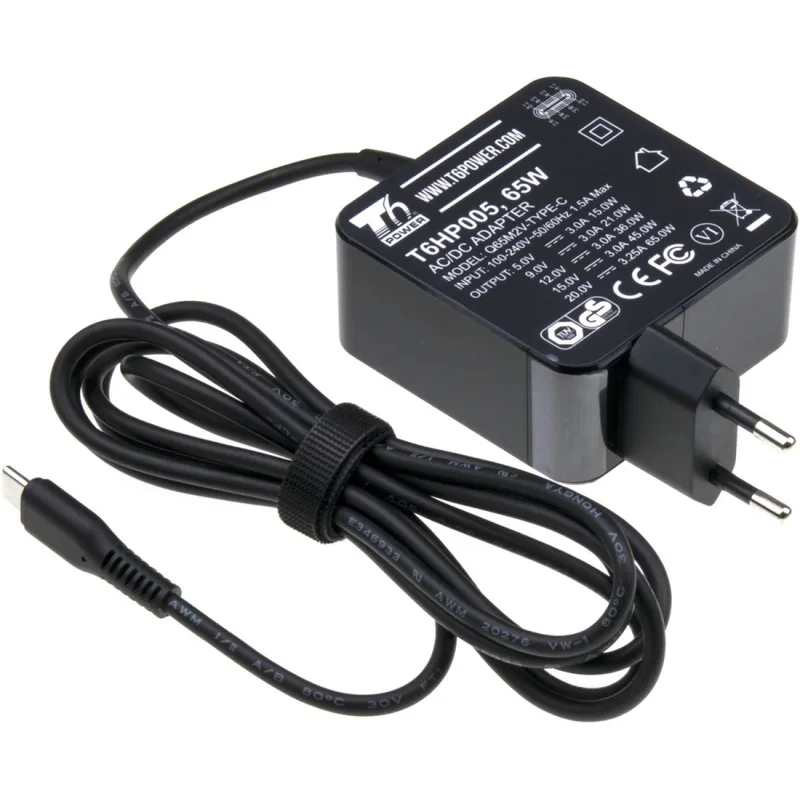 T6 Power univerzálny adaptér k notebooku, 65W, USB-C T6HP005