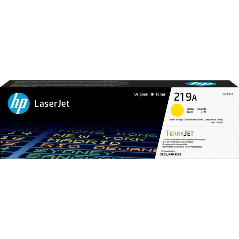 HP 219A, Žltá originálna tonerová kazeta, W2192A W2192A
