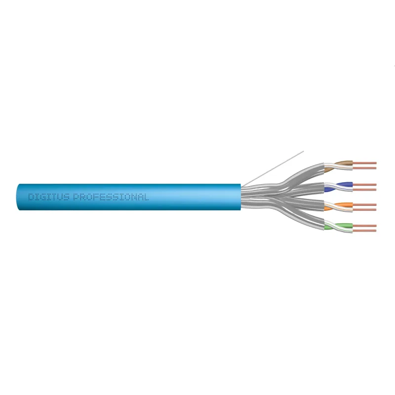 DIGITUS kábel Cat6A U/FTP, drôt, 500MHz Eca, AWG 23/1, 305m cievka, modrý…