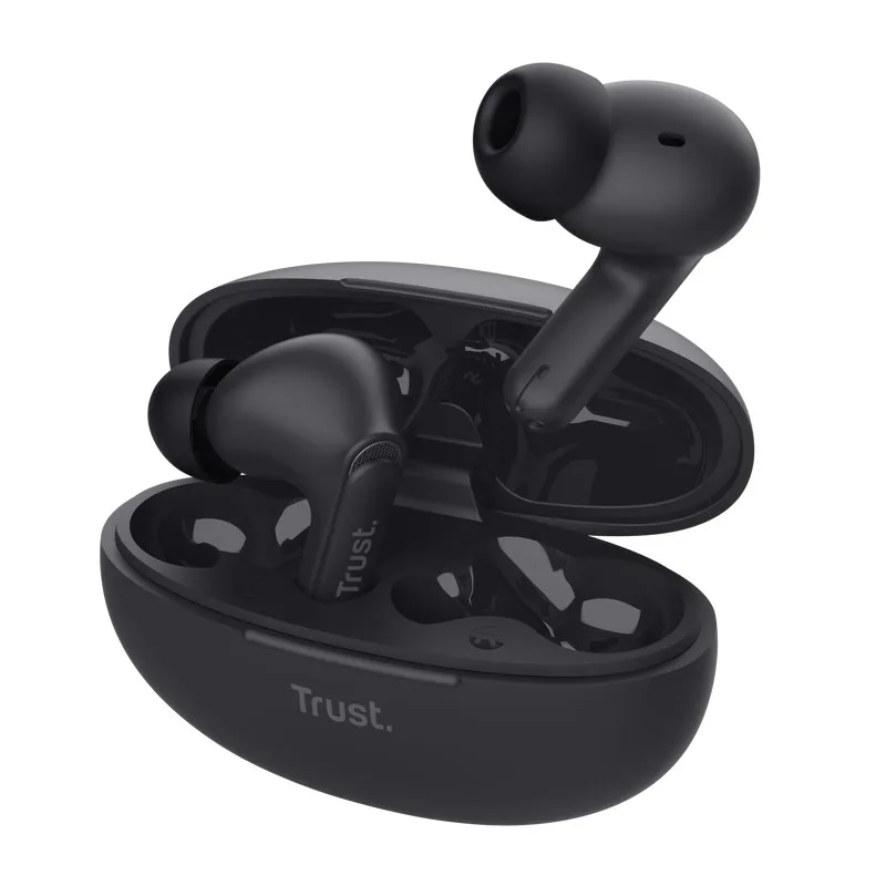 TRUST sluchátka Yavi, Bluetooth ENC, špunty, černá 25296