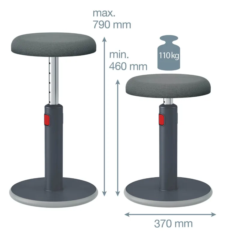 Leitz Ergo Cosy ergonomická balančná stolička, šedá 65180089