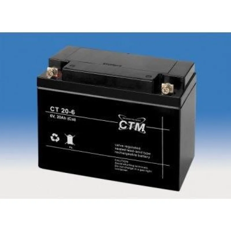 Batéria - CTM CT 6-20 (6V/ 20Ah - M5), životnosť 5 rokov 07572