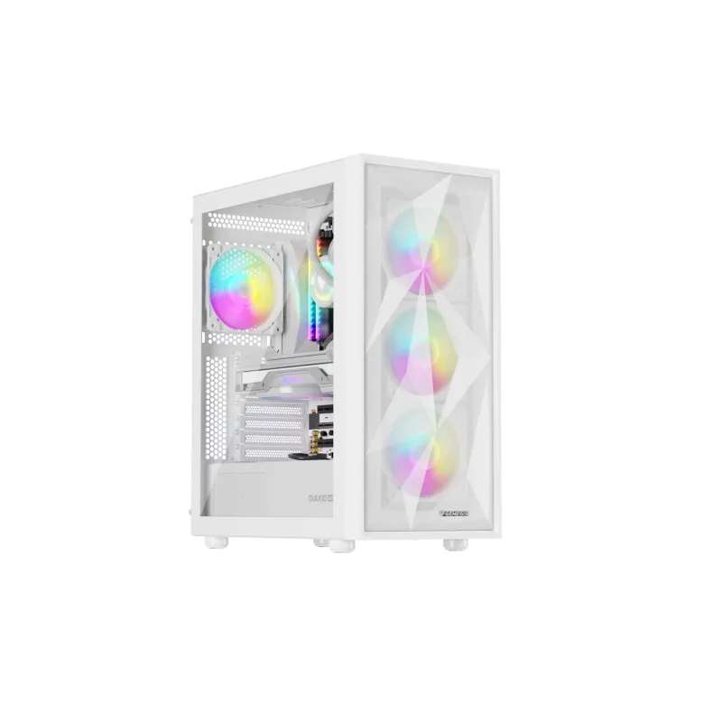 Počítačová skriňa Genesis DIAXID 605 ARGB/ Midi Tower/ Transpar./ Biela…