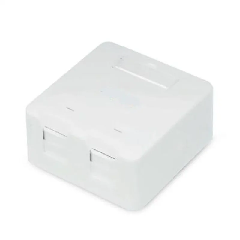 OXnet Zásuvka Keystone 2 port, neosadená na omietku, biela EC8308A-D/WH
