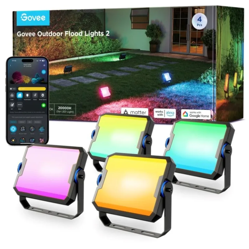 Govee Flood Lights 2 venkovní SMART LED světla 4ks H8057C11