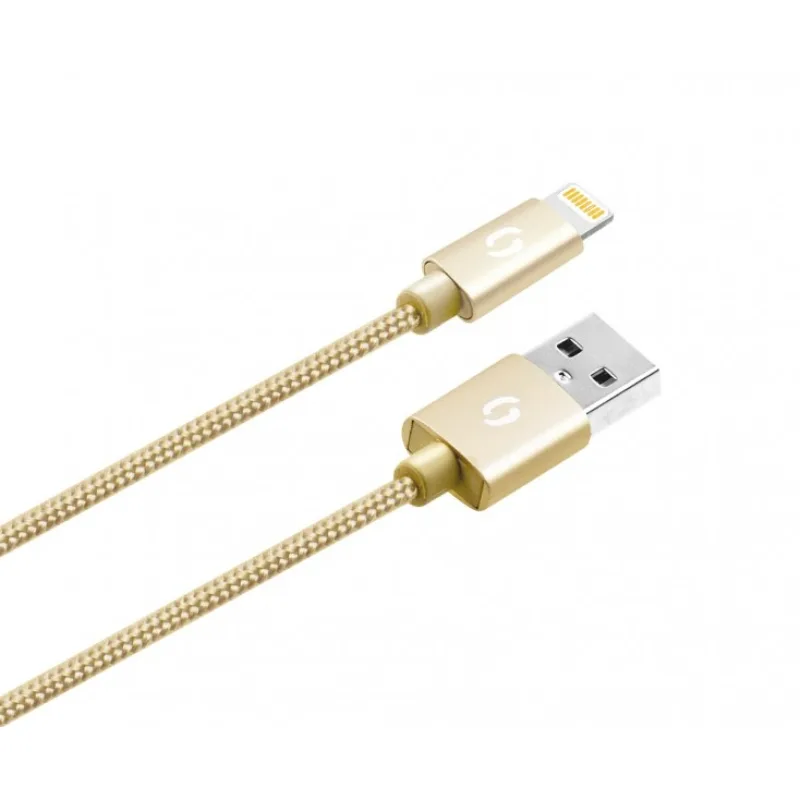 ALIGATOR PREMIUM 2A kábel, Lightning 2m, zlatý DATKP23