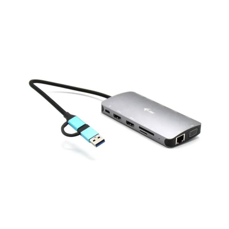 i-tec USB 3.0 USB-C/ Thunderbolt 3x Display Metal Nano Dock with LAN, PD…