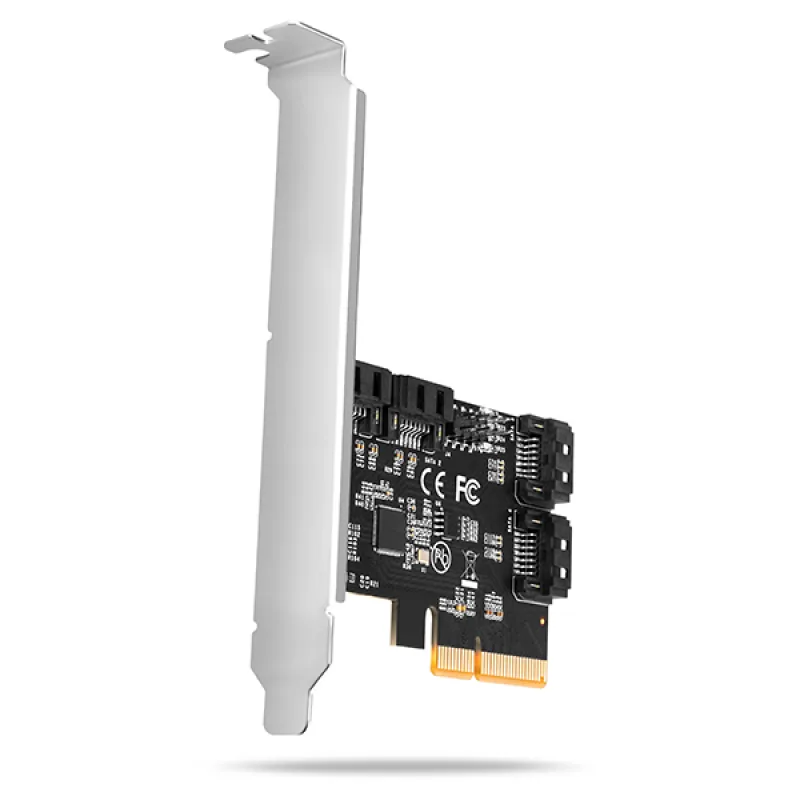 AXAGON PCES-SA4X4, PCIe radič - 4x interný SATA 6G port, ASM1164, SP & LP…