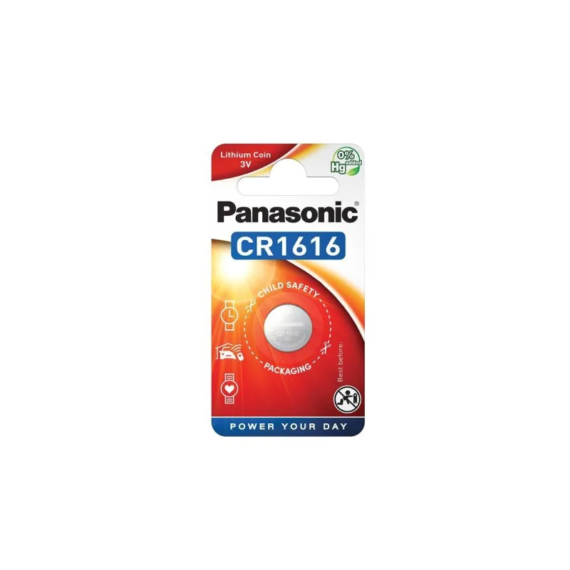 PANASONIC Lithiová baterie (knoflíková) CR-1616EL/ 1B 3V (Blistr 1ks)…